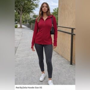 Zella Women’s Vibrant Red Zip-Up Active Jacket – Size XS (Fits Like Medium)